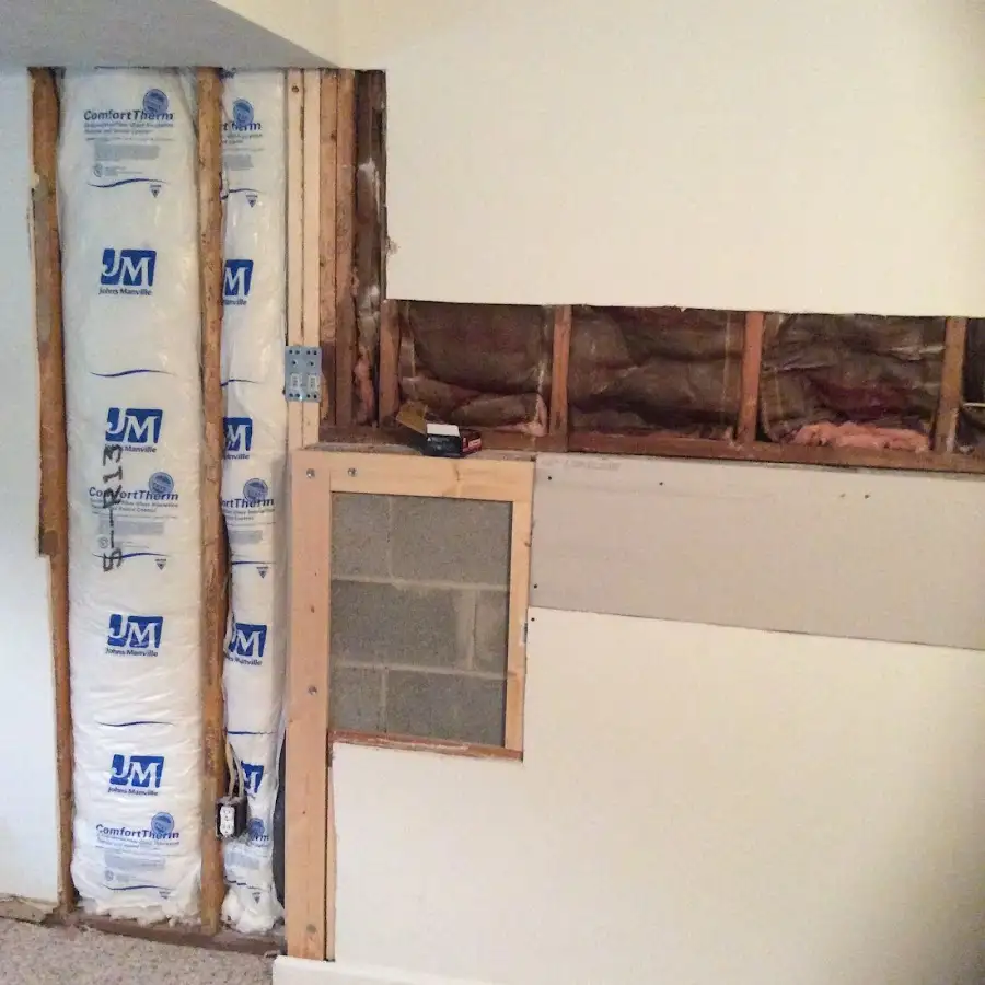 Wall insulation replacement during Structural Drying in Danbury